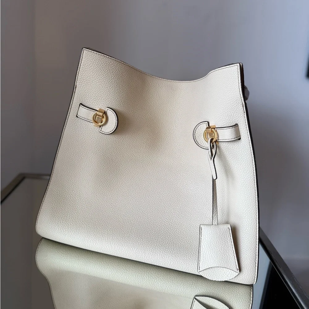 Tory Burch Lee Radziwill Pebbled Leather Double Bag $1,320